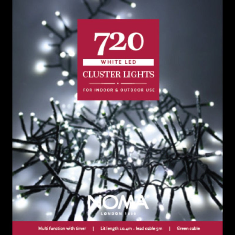 720 White Multifunction Cluster Lights With Green Cable