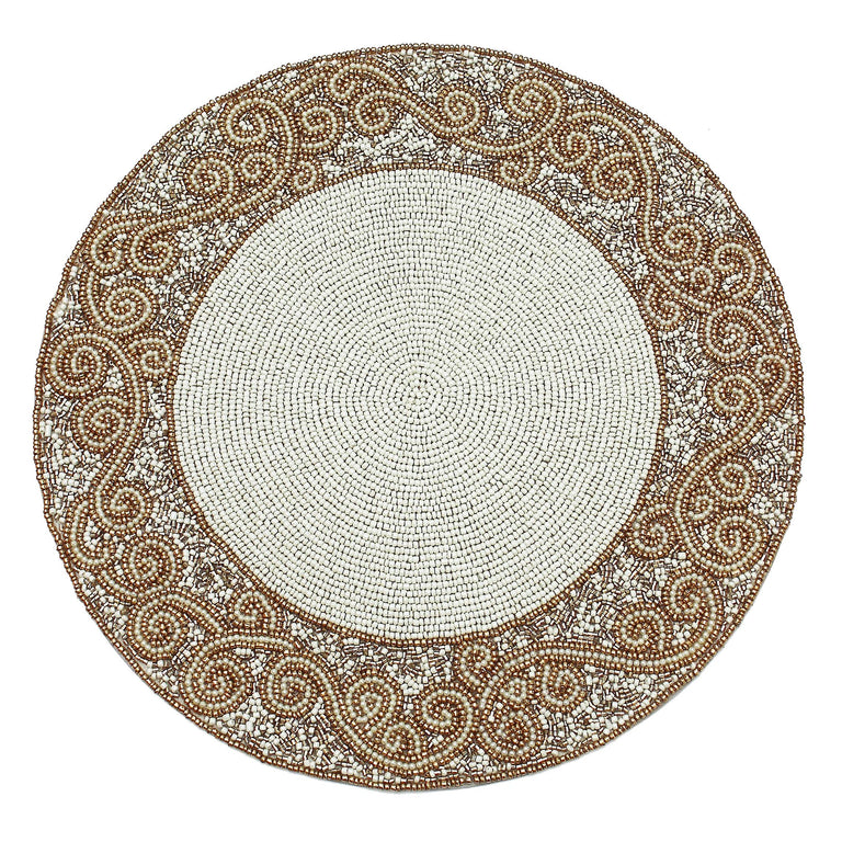 Peggy Wilkins Ava Beaded Round Mat