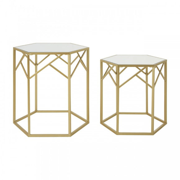 Avantis Set of 2 Hexagonal Side Tables