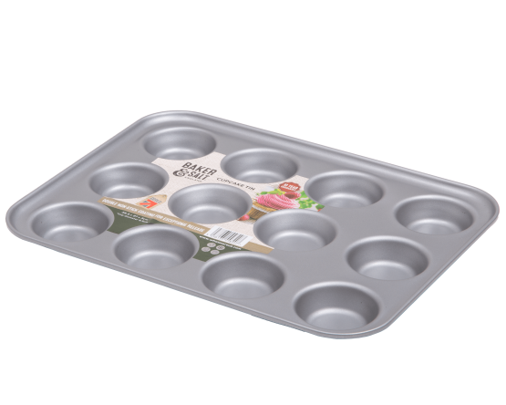 Baker  Salt NonStick 12 Cup Cupcake Tin