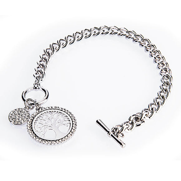 Newgrange Silver Tree Of Life Toggle Bracelet