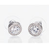 Newgrange Silver White Stone Diamante Earrings
