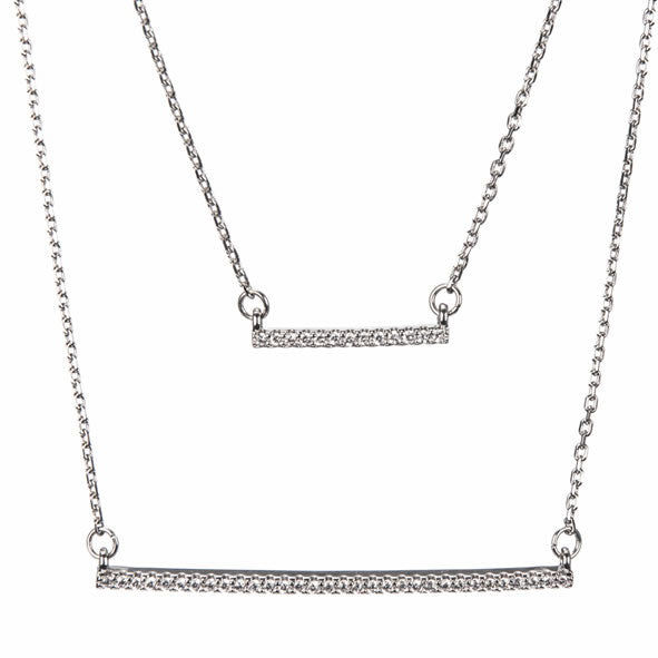 Newgrange Silver Double Layered Pendant Necklace