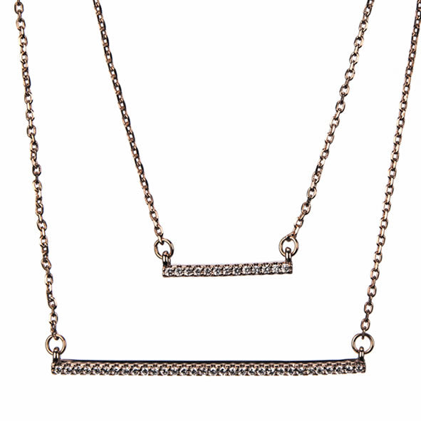 Newgrange Rose Gold Double Layered Pendant Necklace