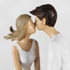 Figurine  Couple Embracing Single Heart