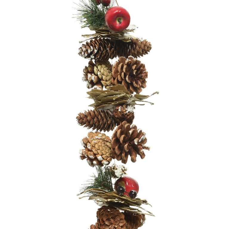 Garland Pinecone Snow Foam Berries and Foam Apples