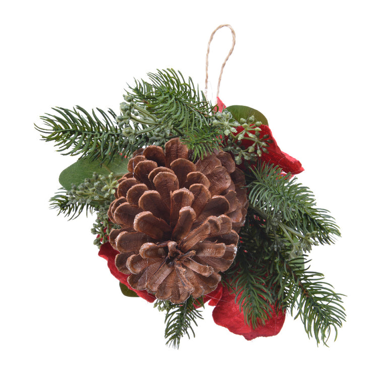 Hanger Glitter Poinsettia Indoor