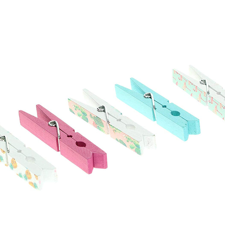 Sorbo Wooden Clothes Pegs  Tropical Print