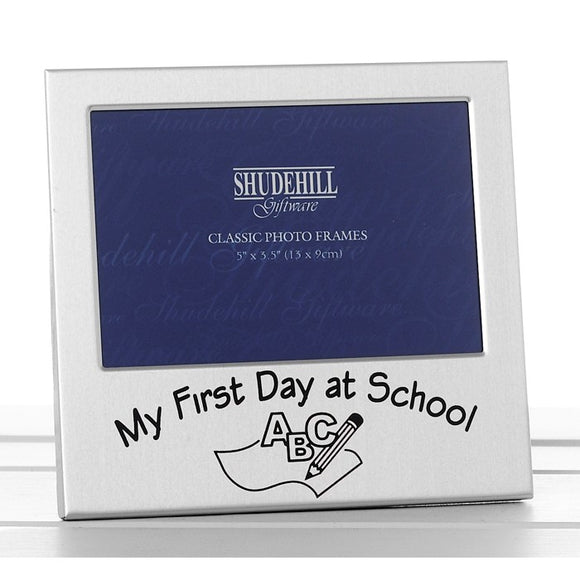 Satin Silver Occasion Frame 1st Day At School 5x3
