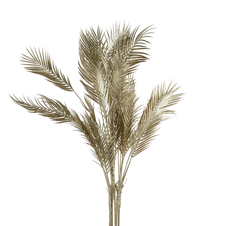Potted ornament PalmTree Metallic Light Gold