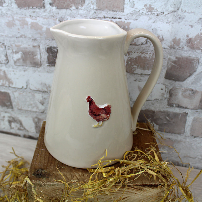 Chicken Stoneware Jug