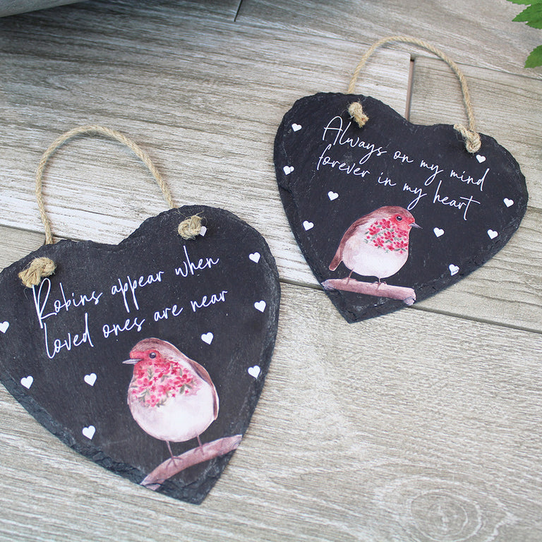 Robin Flower Slate Hanger
