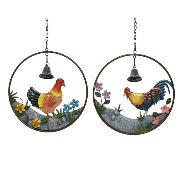 Windchime iron round 2 assorted outdoor