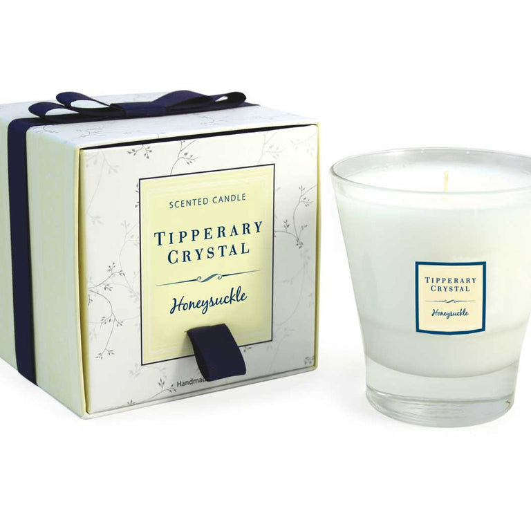 Tipperary Crystal Honeysuckle Candle Filled Tumbler for Elegant Home Accessories
