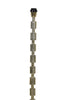Malinda Floor lamp shiny gold with Mosa brown Shade