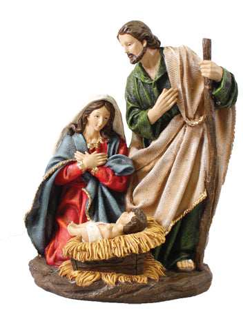 Hand Painted Resin Holy Family Nativity