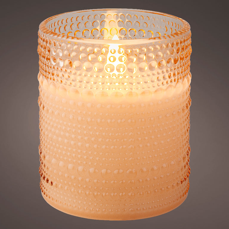 Led Wick Candle Glass Cylinder
