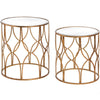Fern Cottage Set Of 2 Gold Round Tables