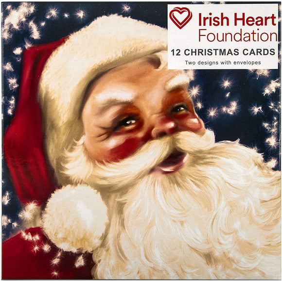 Hallmark Irish Heart Foundation Charity Christmas Card Santa Set