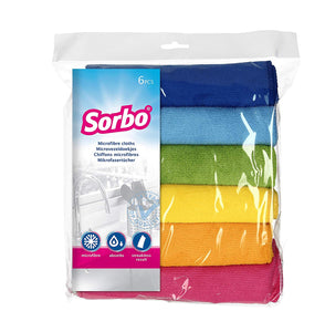 Sorbo Microfibre Cloths  Coloured