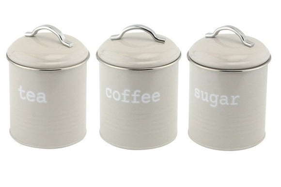 Apollo Housewares Round Tea Sugar and Coffee Canisters