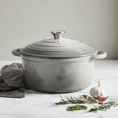 Cast Iron Casserole Grey 26cm