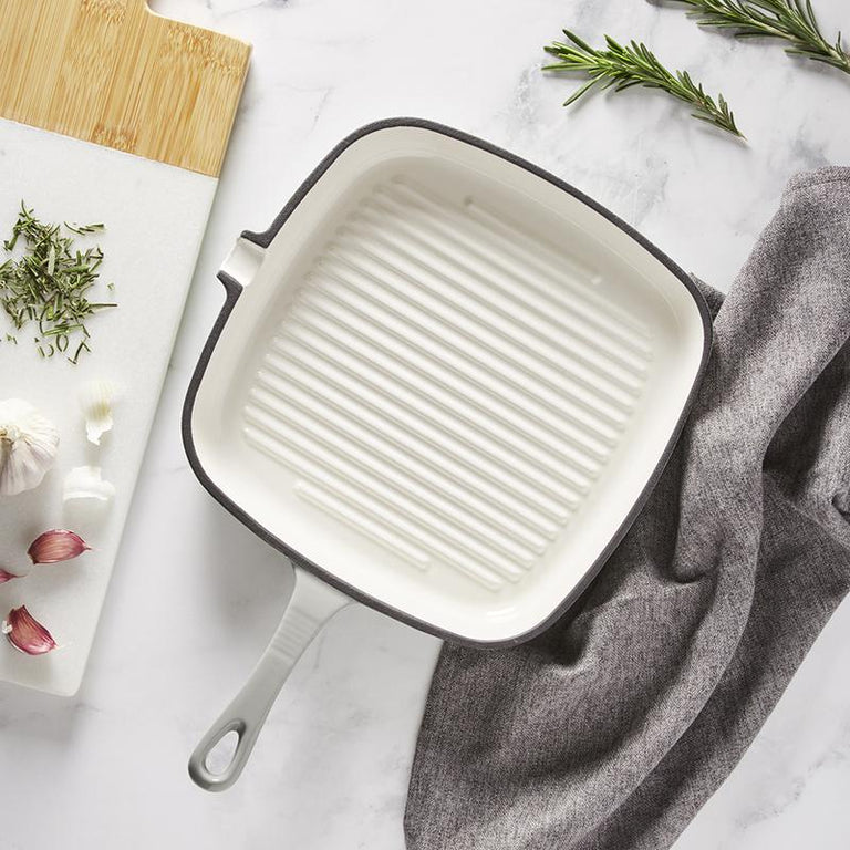 Cast Iron Grill Pan Grey 23cm