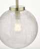 Avari 1 Light Pendant Satin Brass And Clear Frosted Glass