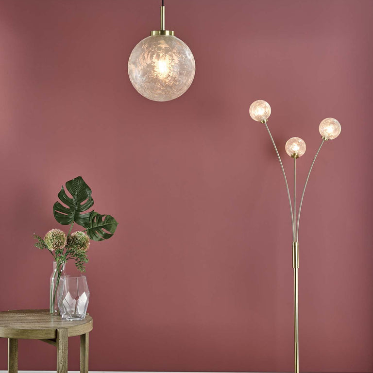 Avari 3 Light Floor Satin Brass