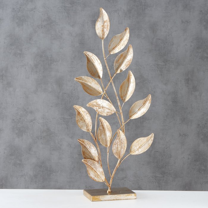Leaf Stand With Golden Decoration