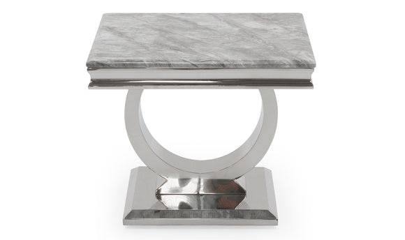 Arianna Lamp Table Grey Marble