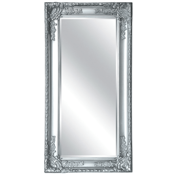 Audrey Silver Antique Leaner Mirror 90 x 180cm