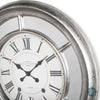 Bella Mirrored Clock 65cm  Antique Silver