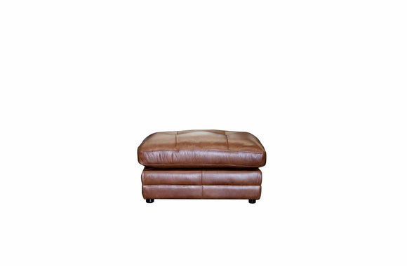 Alexander and James Bailey Brown Leather Footstool