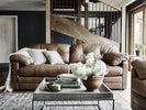 Alexander and James Bailey Brown Leather 3 Seater Sofa