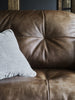 Alexander and James Bailey Brown Leather Snuggler Sofa