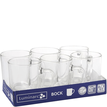 Pack of 6 Clear Mugs