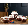 Belleek Living Christmas Pudding Covered Pot With Spoon  Jug Set