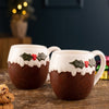 Belleek Living Christmas Pudding Mug Set Of 2