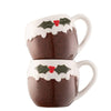 Belleek Living Christmas Pudding Mug Set Of 2