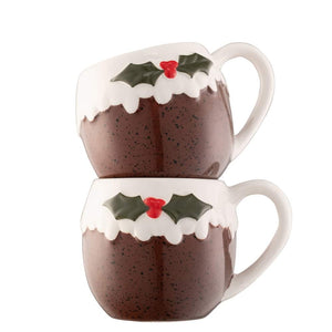 Belleek Living Christmas Pudding Mug Set Of 2