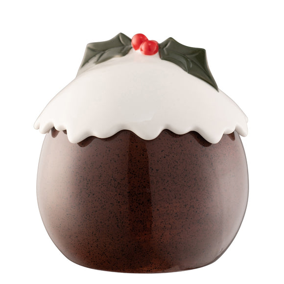 Belleek Living Christmas Pudding Sweet Jar