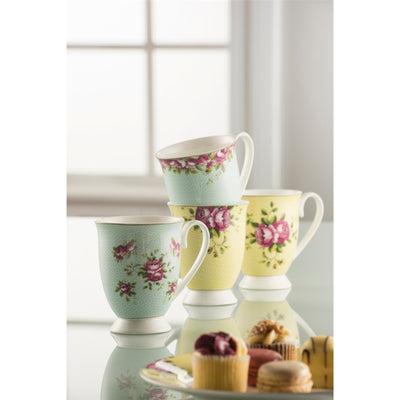 Belleek Aynsley Archive Rose Mugs Set