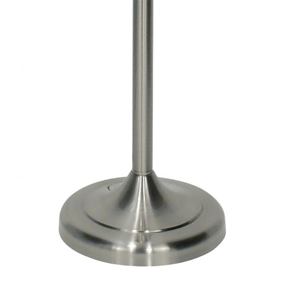 Bybliss Floor Lamp Satin Chrome complete with Cream Shade
