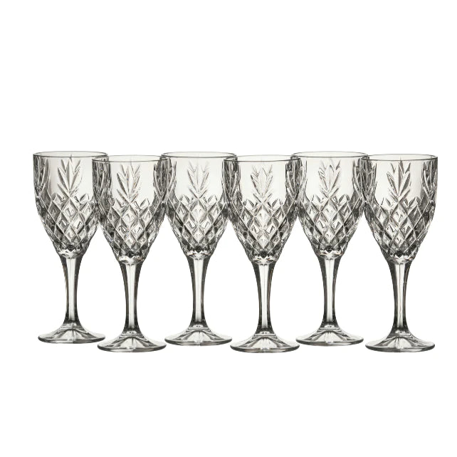 Galway Crystal Renmore Goblet Glass Set of 6 - Foy and Company