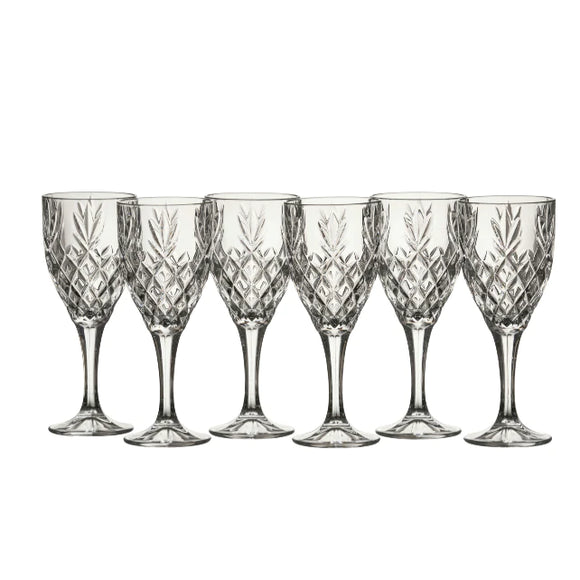 Galway Crystal Renmore Goblet Glass Set of 6
