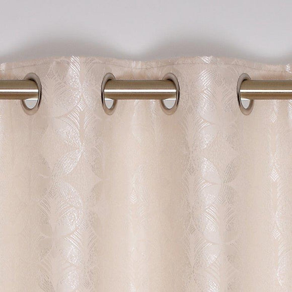 Brittany Interlined Eyelet Curtains  Sand