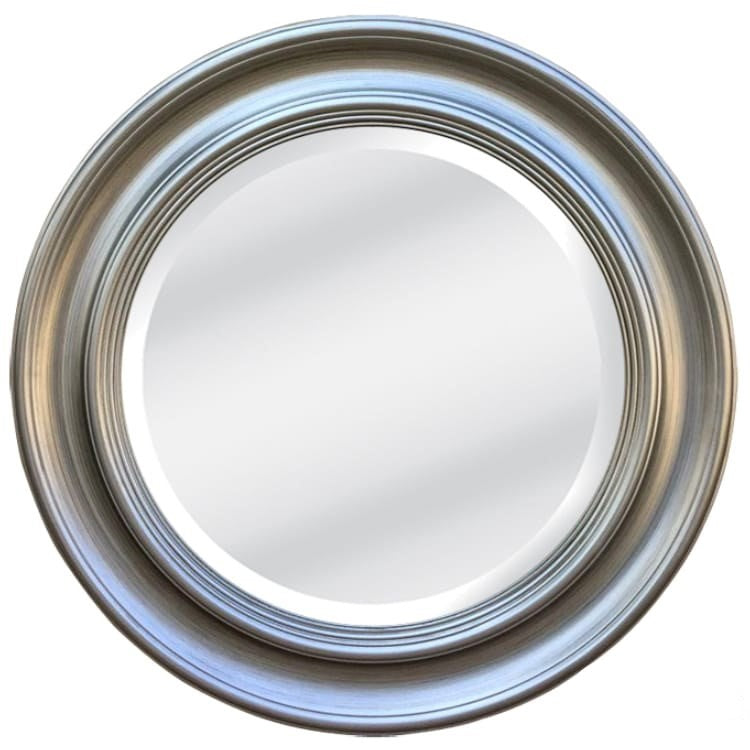 Florentine Silver Round Wall Mirror 66 x 66 cm