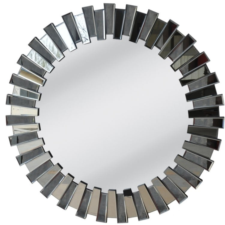 Pavilion Mirrored Frame Round Wall Mirror 90 x 90 cm