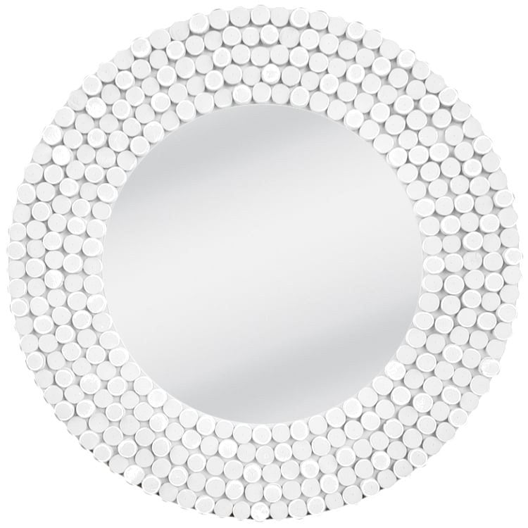 Portia White Round Wall Mirror 80 x 80 cm